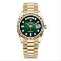 ROLEX DAY DATE GREEN GOLD DIAMOND (AUTOMATIC)