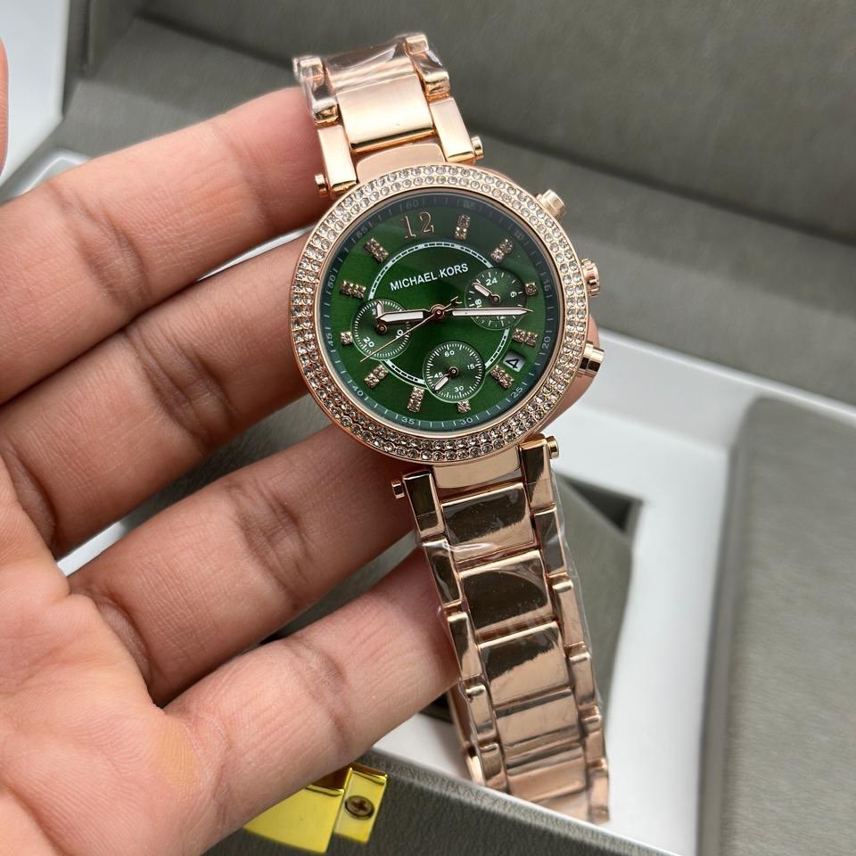 MICHAEL KORS PARKER FOR HER (ROSEGOLD GREEN)