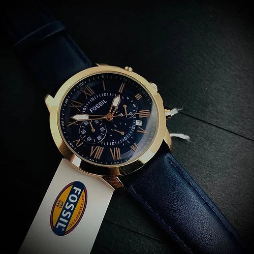 FOSSIL GRANT BLUE CHRONOGRAPH WATCH