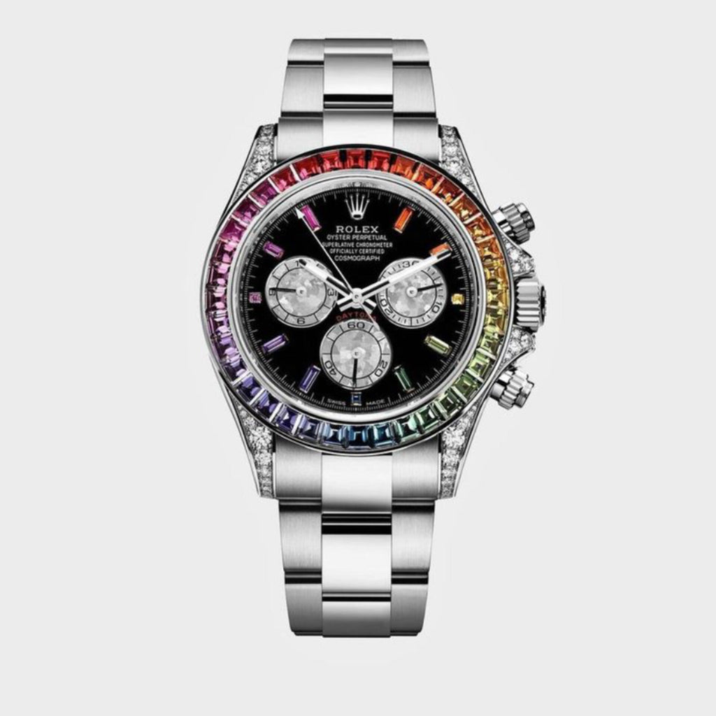 ROLEX RAINBOW CHRONOGRAPH WATCH (SILVER)