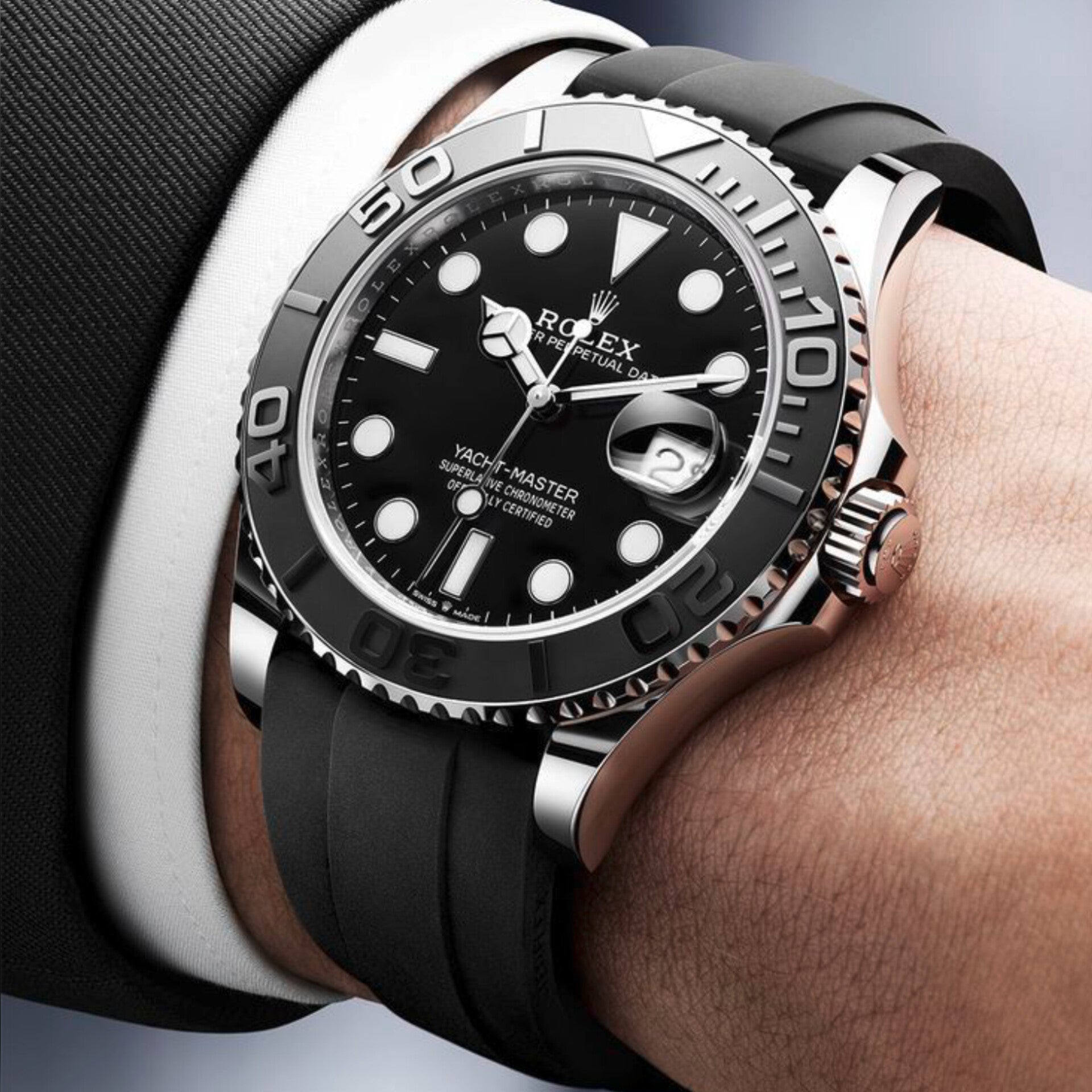 ROLEX YACHT MASTER SILVER (CELL MODEL)