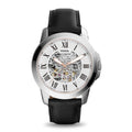 FOSSIL GRANT SILVER BLACK AUTOMATIC WATCH