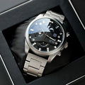 TAG HEUER CR7 GREY BLACK CHRONOGRAPH WATCH WITH METAL BELT