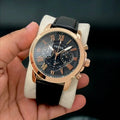 FOSSIL GRANT BLACK COPPER CHRONOGRAPH WATCH
