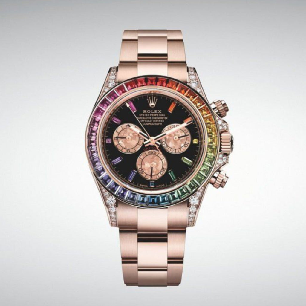 ROLEX RAINBOW CHRONOGRAPH WATCH (ROSE GOLD)