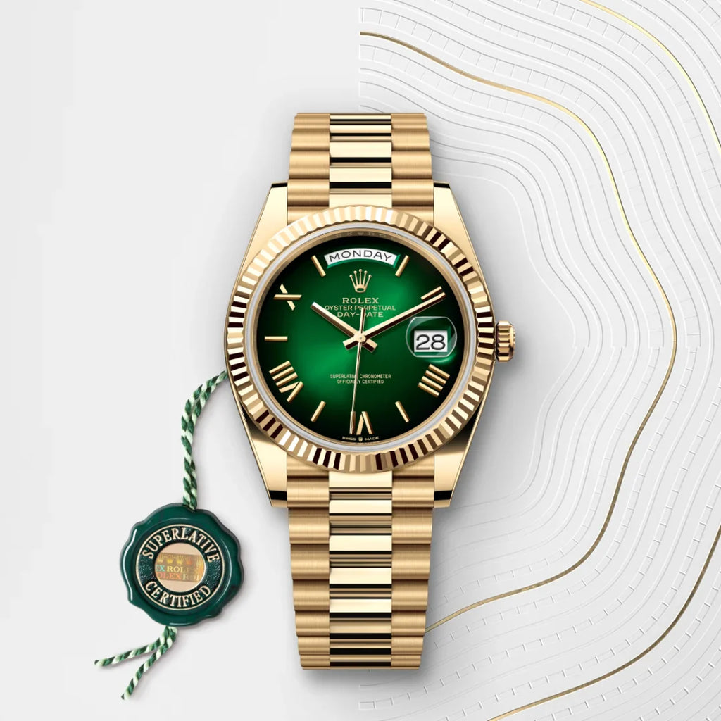 ROLEX DAY DATE GREEN GOLD (AUTOMATIC)