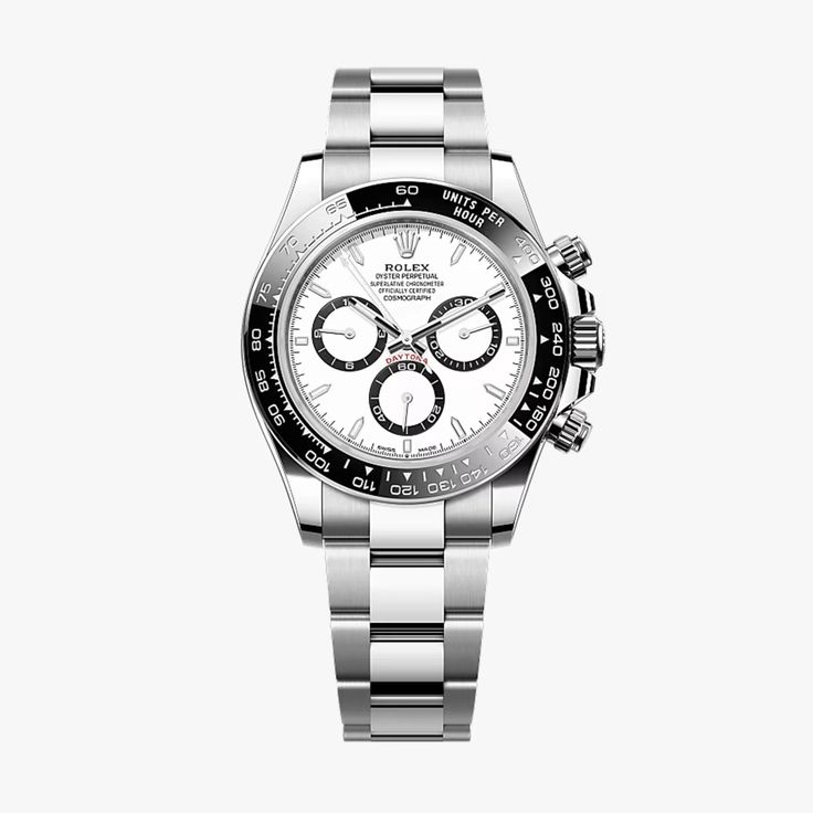 ROLEX DAYTONA SILVER BLACK (AUTOMATIC)