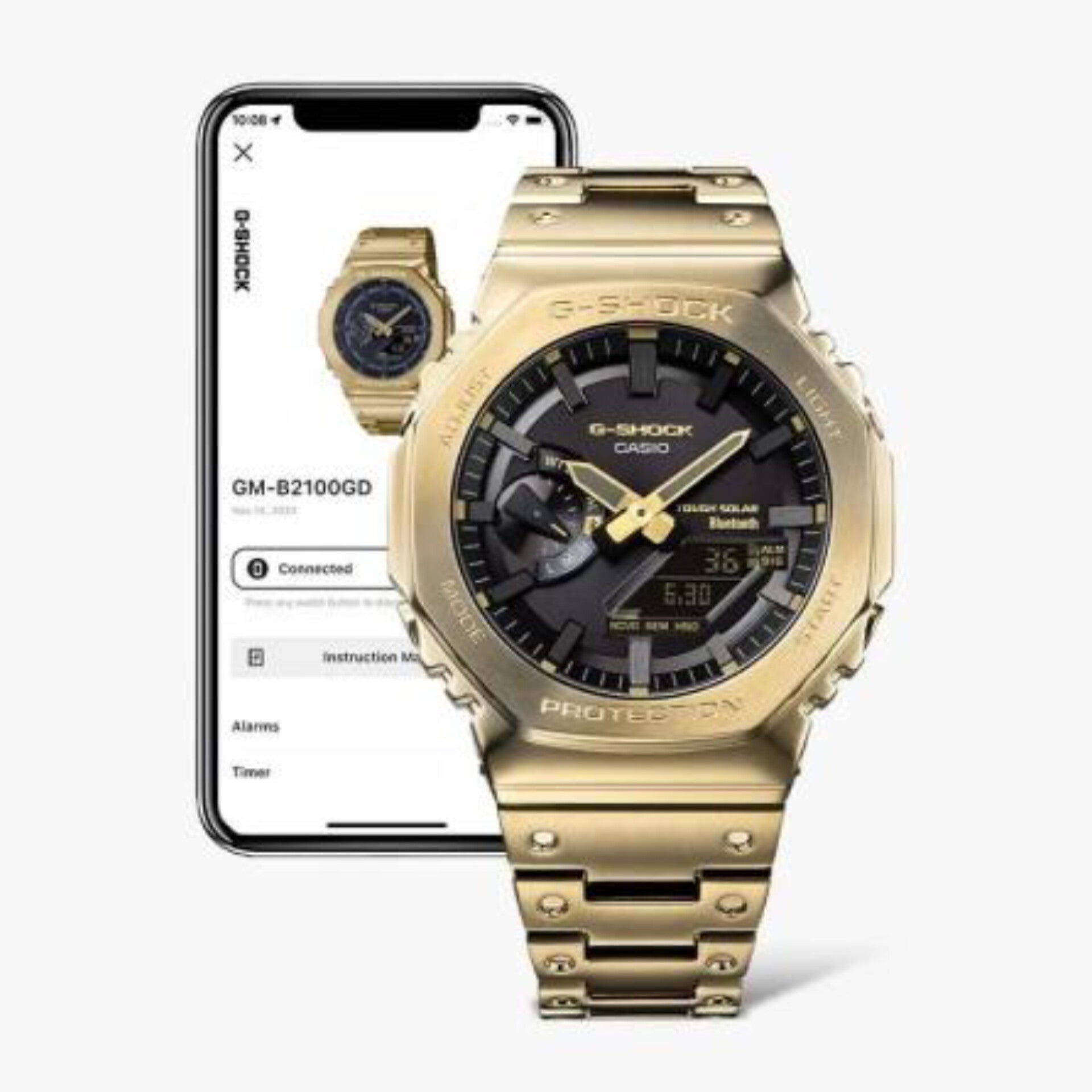 G-SHOCK GMB-2100 METAL WATCH (GOLD BLACK) WITH ORIGINAL METAL BOX