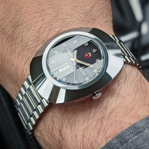RADO DIASTAR DAY DATE SILVER BLACK (JAPAN OG MACHINE)