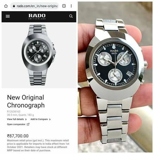 RADO DIASTAR CHRONOGRAPH SILVER BLACK (JAPAN OG MACHINE)