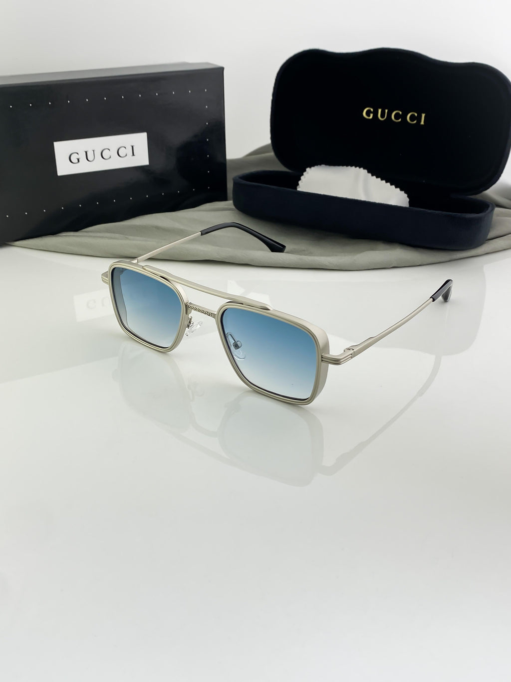 GUCCI SUNGLASSES WITH ORIGINAL BOX AND KIT