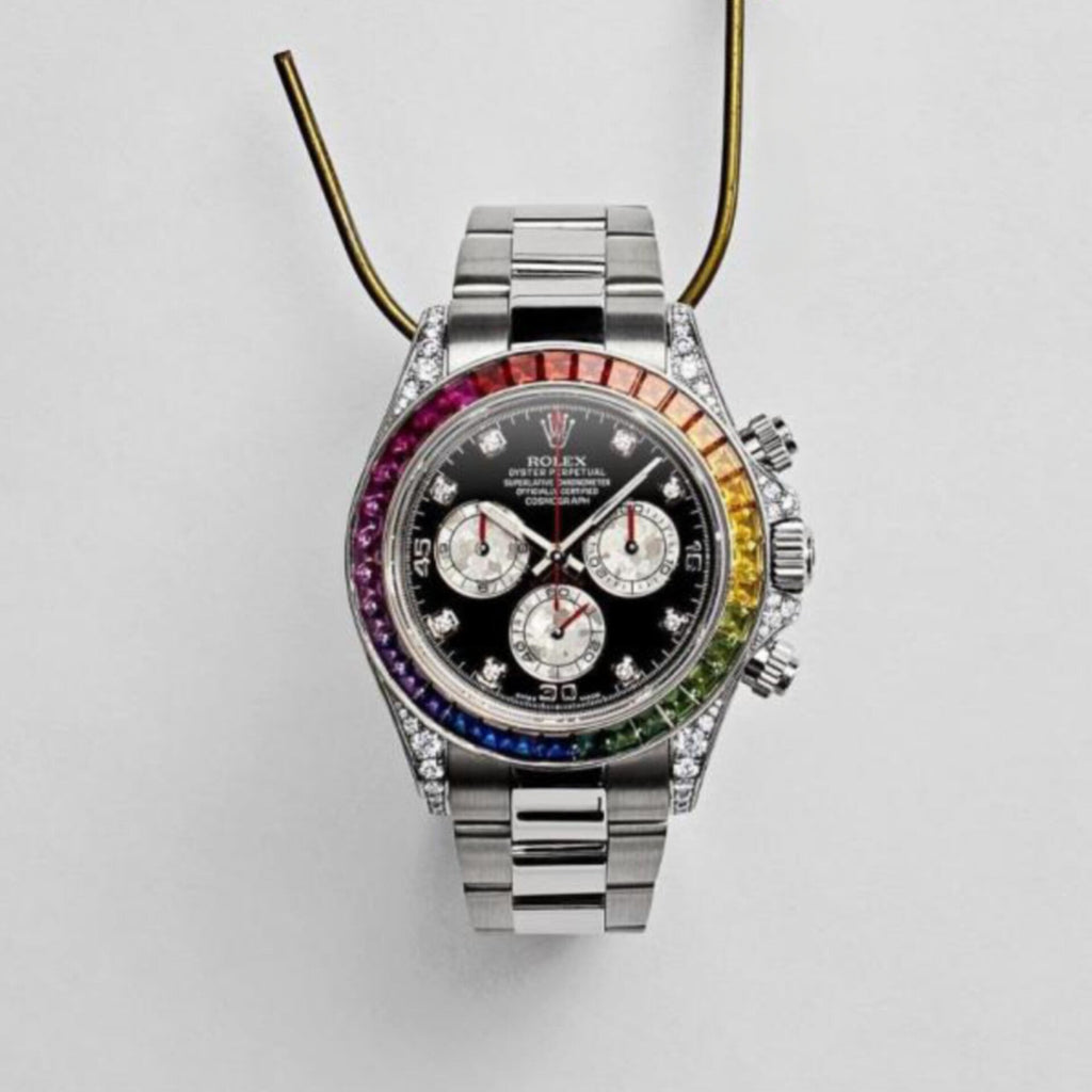 ROLEX RAINBOW CHRONOGRAPH WATCH (SILVER)