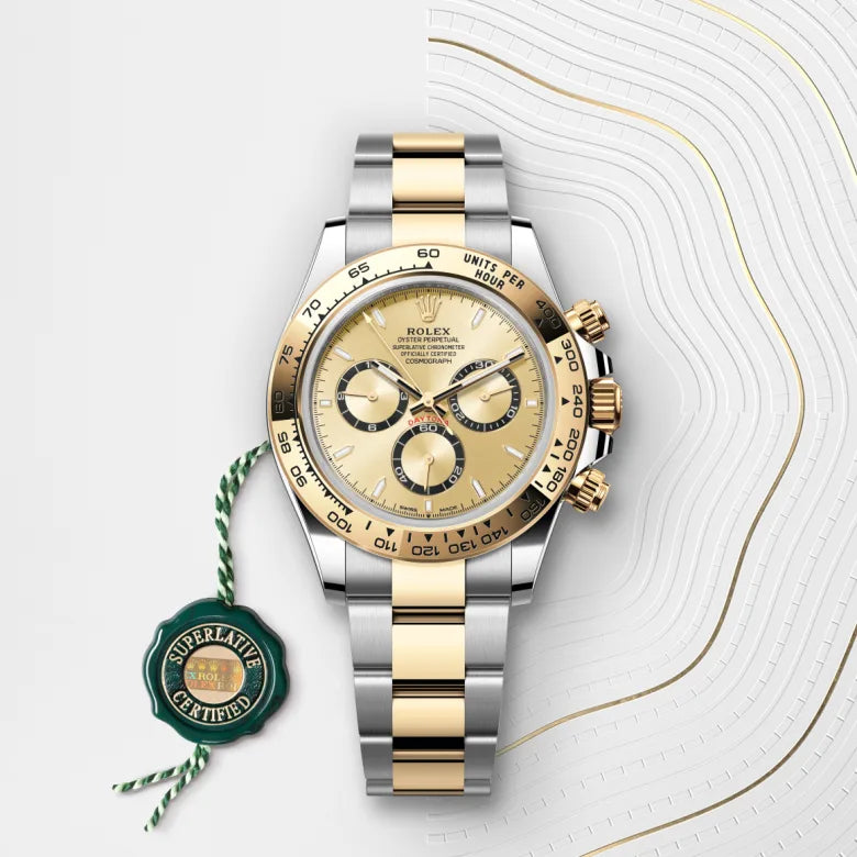 ROLEX DAYTONA SILVER GOLD (AUTOMATIC)