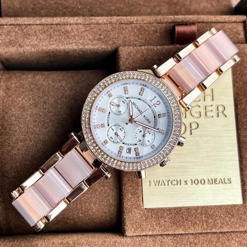 MICHAEL KORS PARKER FOR HER (ROSEGOLD WHITE)