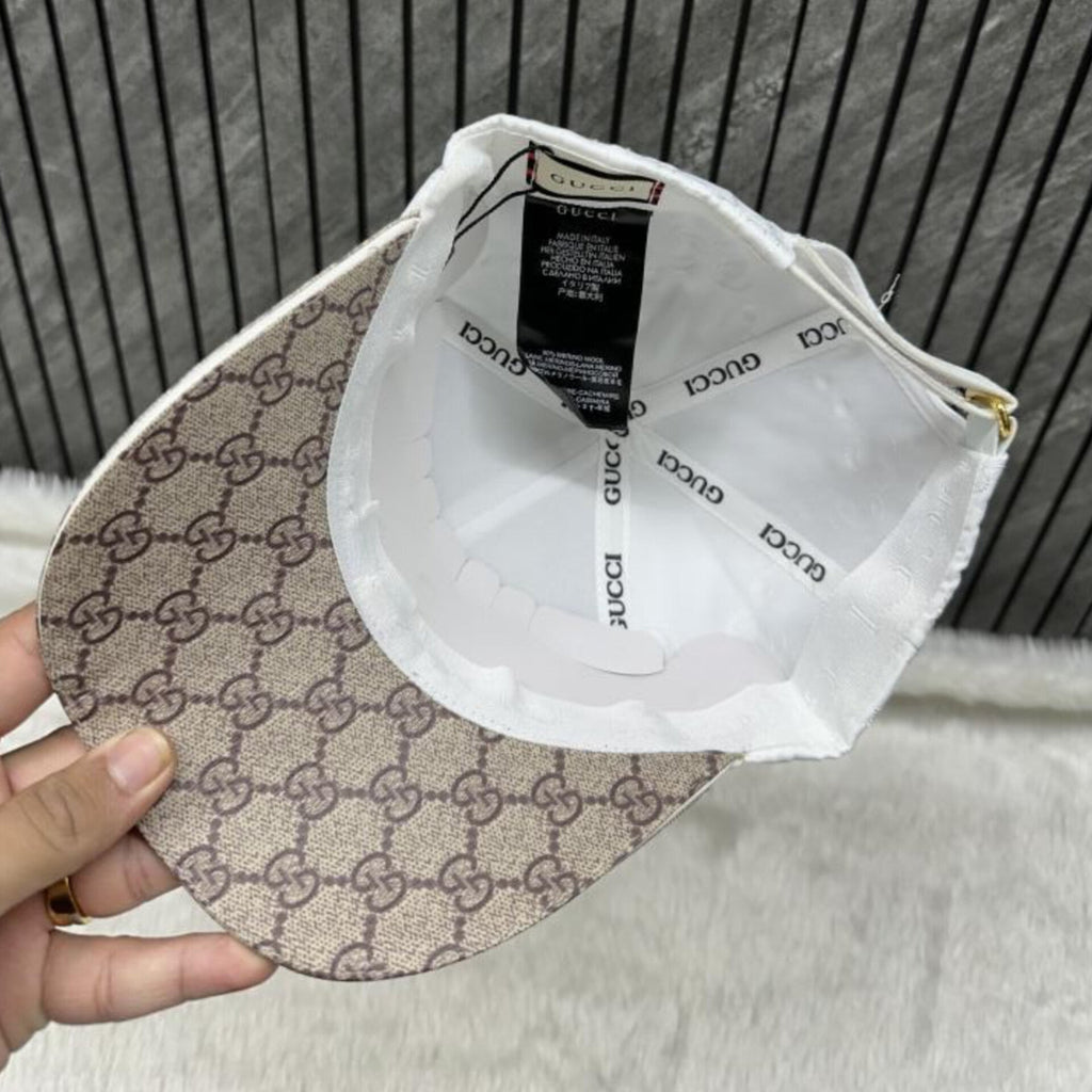 GUCCI GG MONOGRAM WHITE PREMIUM UNISEX CAP