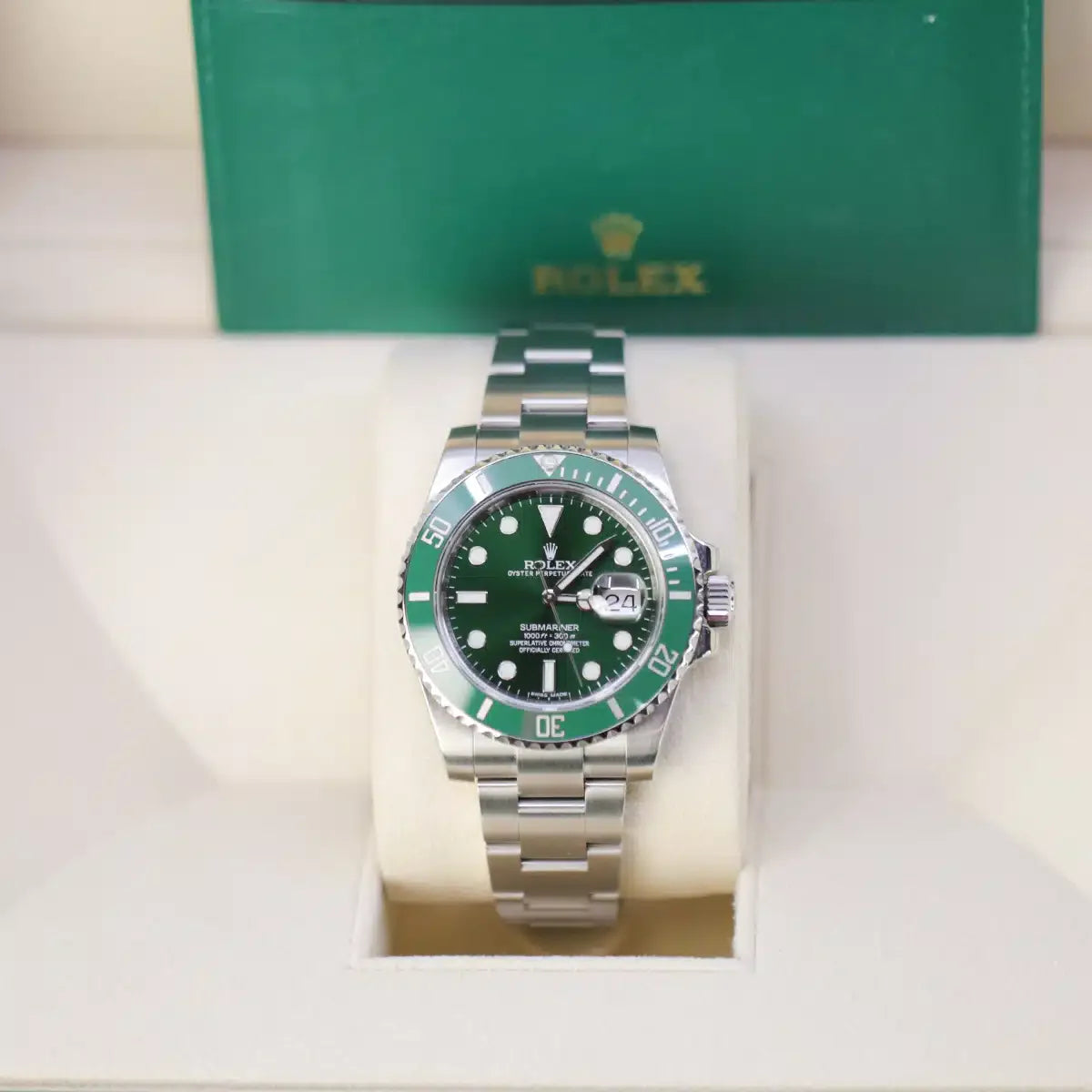 ROLEX SUBMARINER SILVER GREEN (AUTOMATIC)