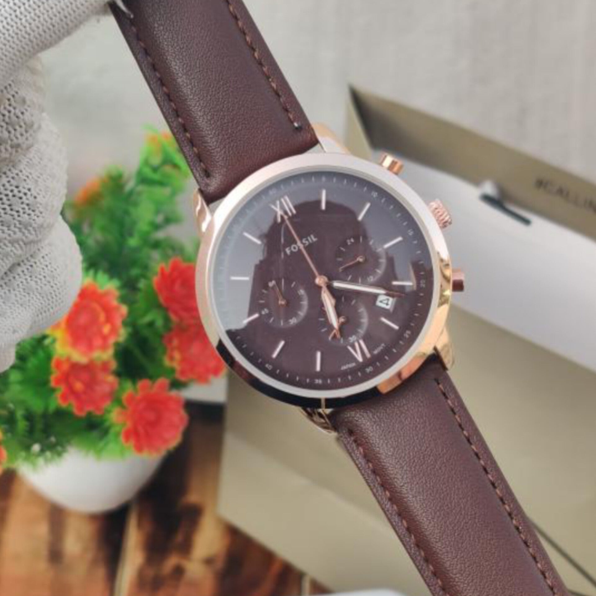 FOSSIL NEUTRA BROWN CHRONOGRAPH WATCH