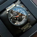 TAG HEUER CR7 BLACK CHRONOGRAPH WATCH WITH METAL BELT