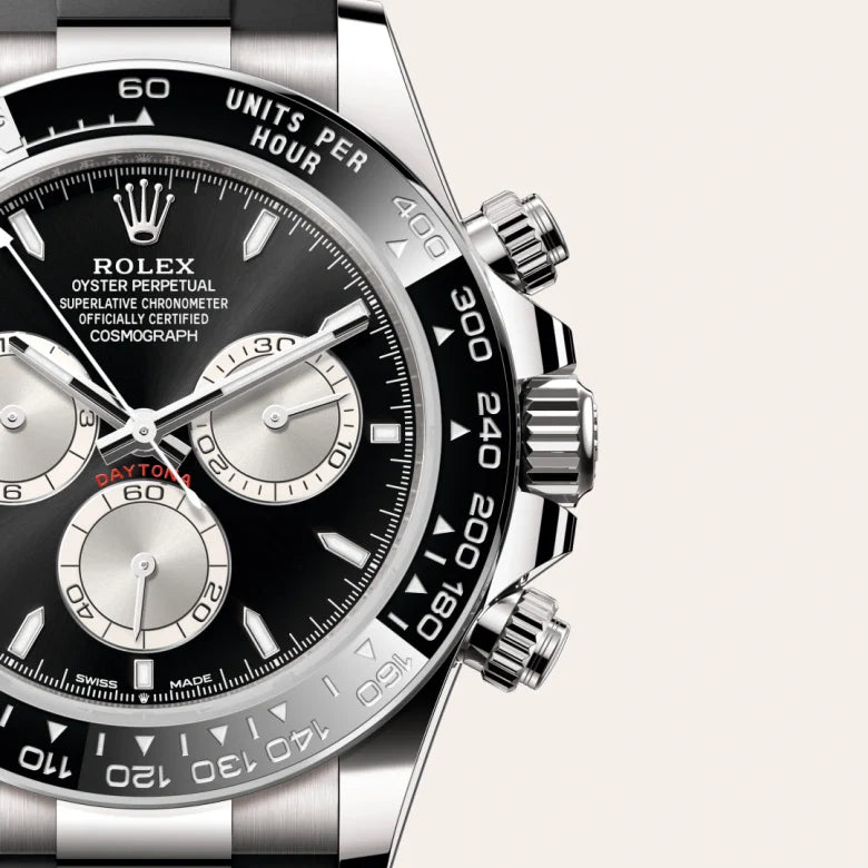 ROLEX DAYTONA SILVER BLACK (AUTOMATIC)