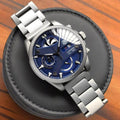 TAG HEUER CR7 GREY BLUE CHRONOGRAPH WATCH WITH METAL BELT