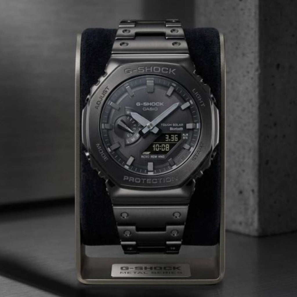 G-SHOCK GMB-2100 METAL WATCH (FULL BLACK) WITH ORIGINAL METAL BOX