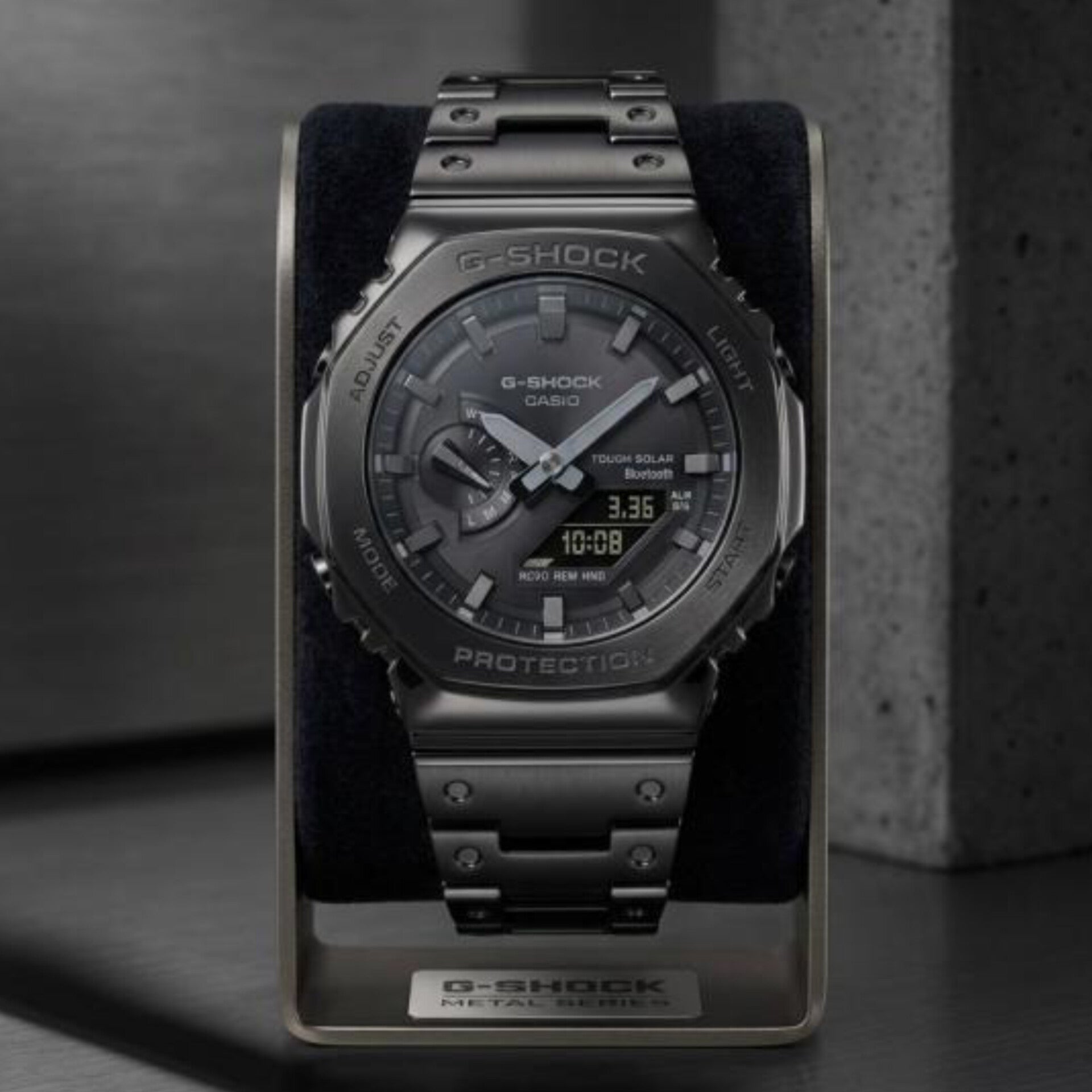 G-SHOCK GMB-2100 METAL WATCH (FULL BLACK) WITH ORIGINAL METAL BOX