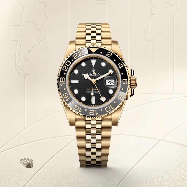 ROLEX GMT MASTER II GOLD BLACK (AUTOMATIC)