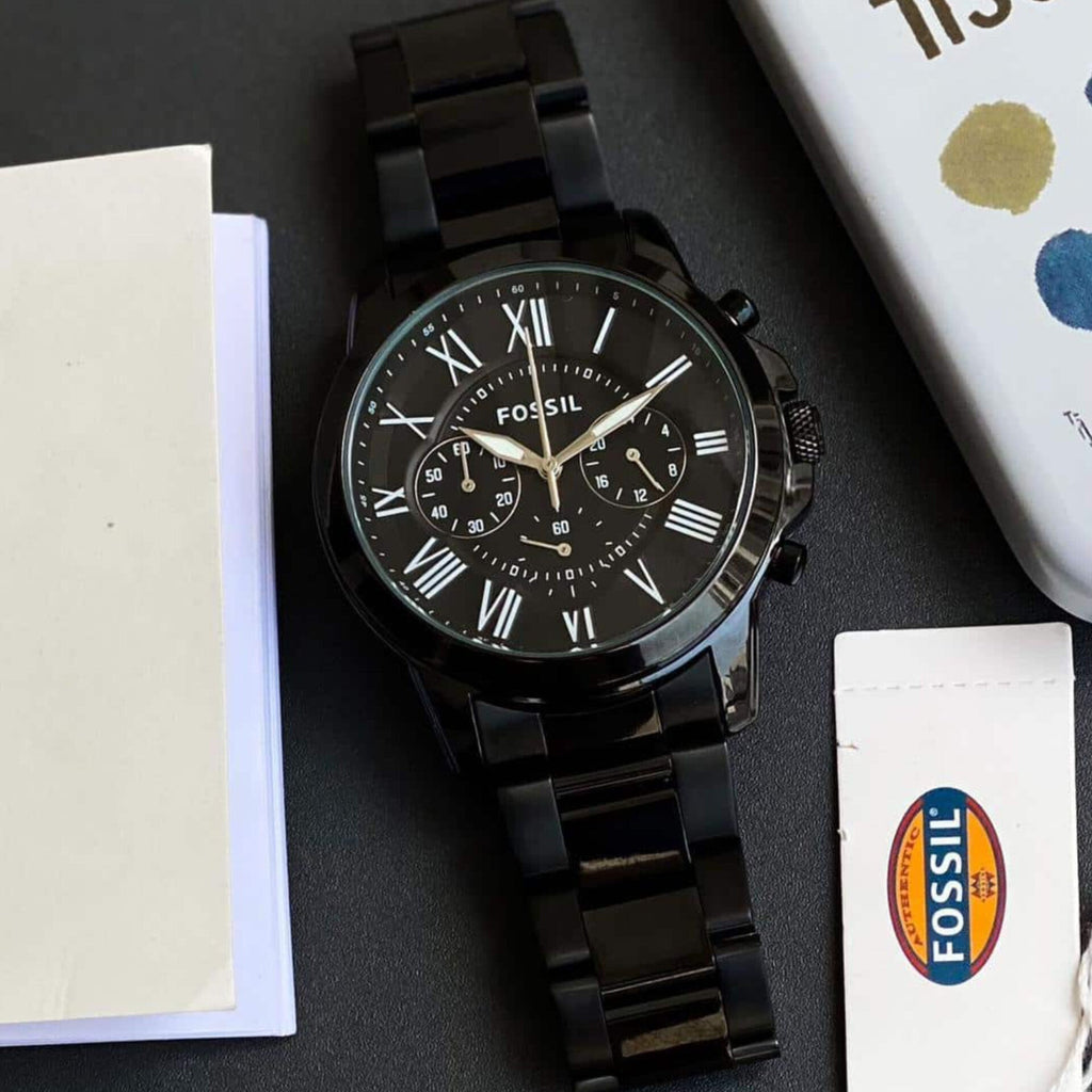 FOSSIL GRANT FULL BLACK WATCH