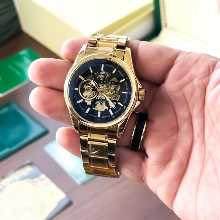 ROLEX CLASSIC GOLD BLACK (AUTOMATIC)