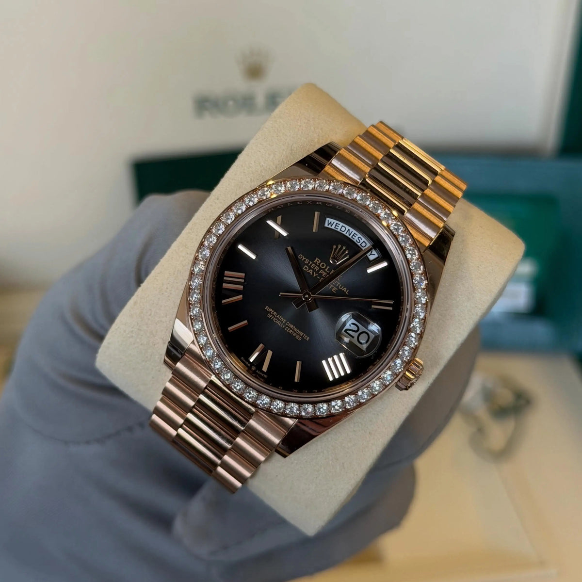 ROLEX DAY DATE CHOCOLATE DIAMOND (CELL MODEL)