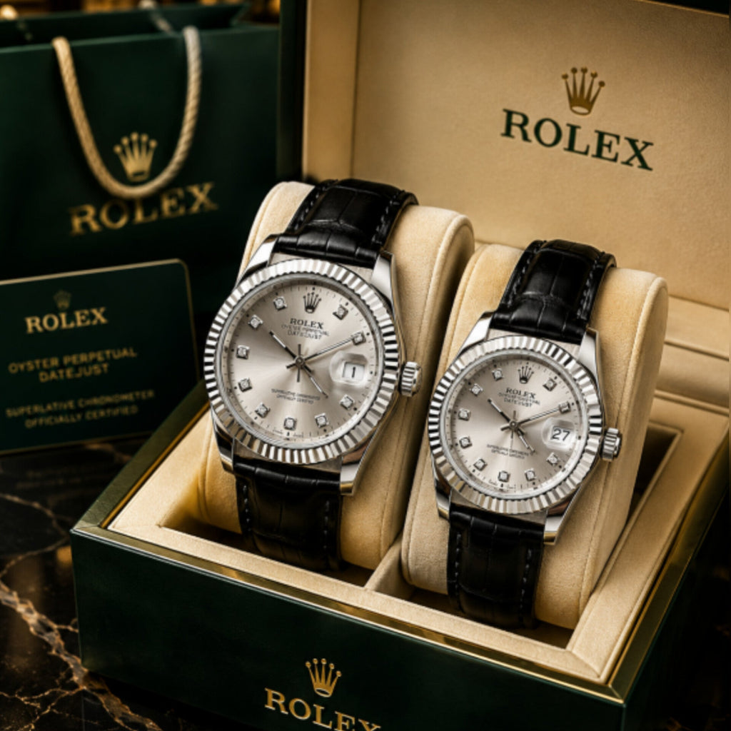 ROLEX DATEJUST GREEN (COUPLE WATCH)