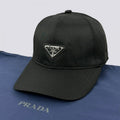 Prada Re Edition Nylon Black Front Logo Premium Unisex Cap (With Prada Polly Bag)