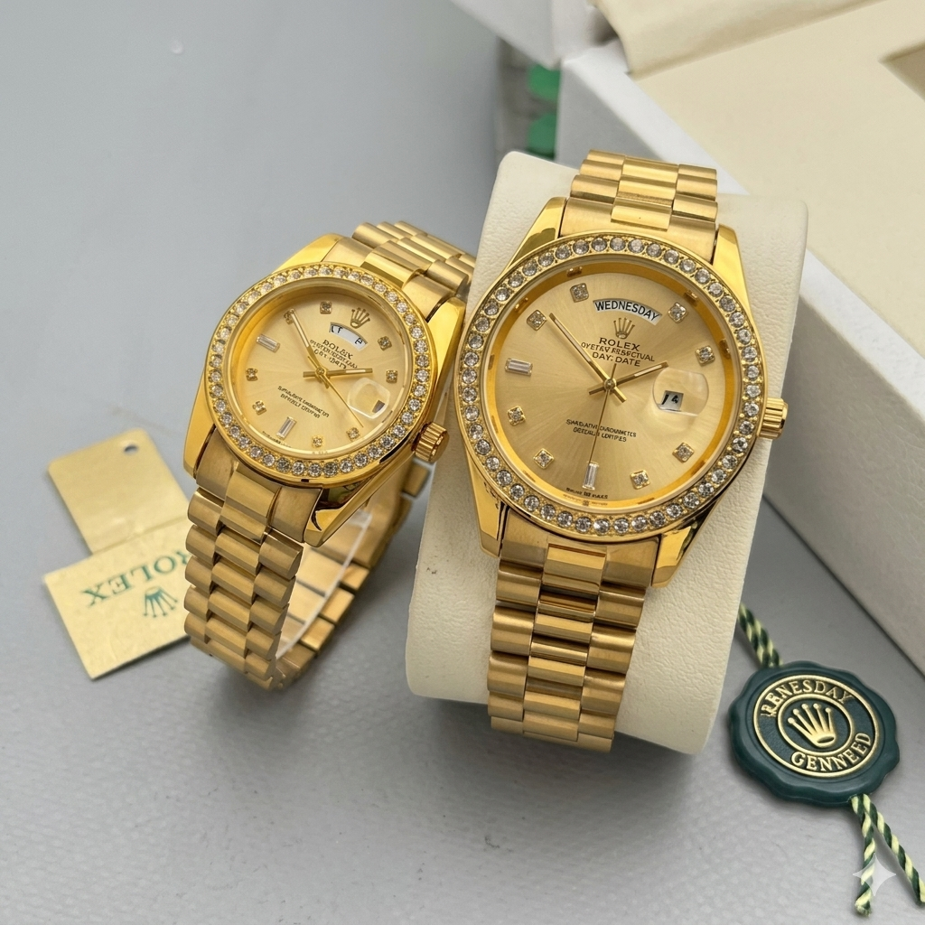 ROLEX DAY DATE FULL GOLD (COUPLE WATCH)