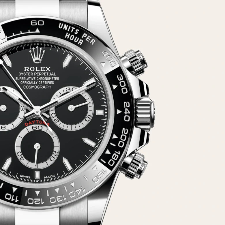 ROLEX DAYTONA SILVER BLACK (AUTOMATIC)