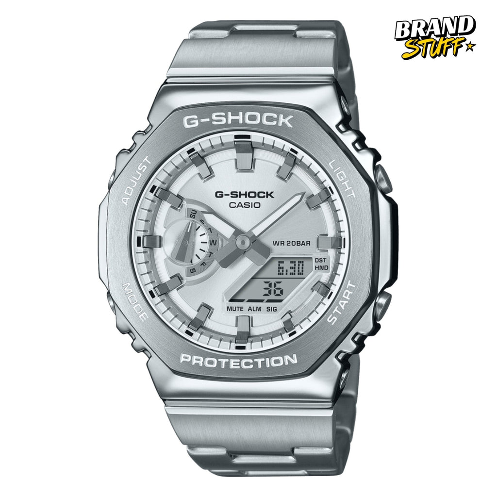 G-SHOCK GM-2110D-3AER METAL WATCH (SILVER) WITH ORIGINAL METAL BOX
