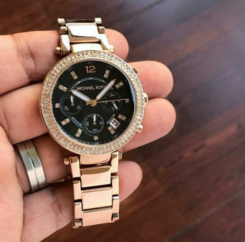 MICHAEL KORS PARKER FOR HER (ROSEGOLD BLACK)