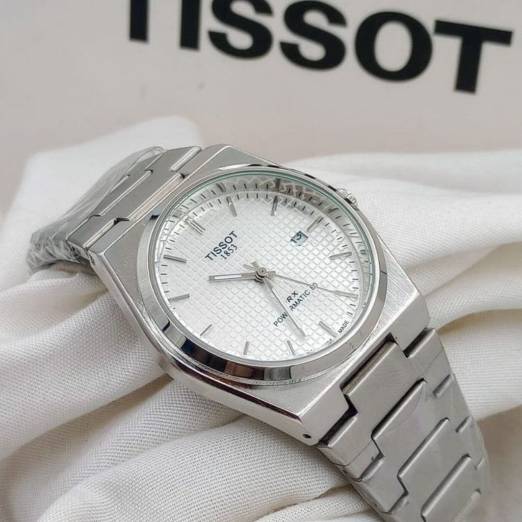 TISSOT PRX POWERMATIC WATCH (WHITE SILVER)
