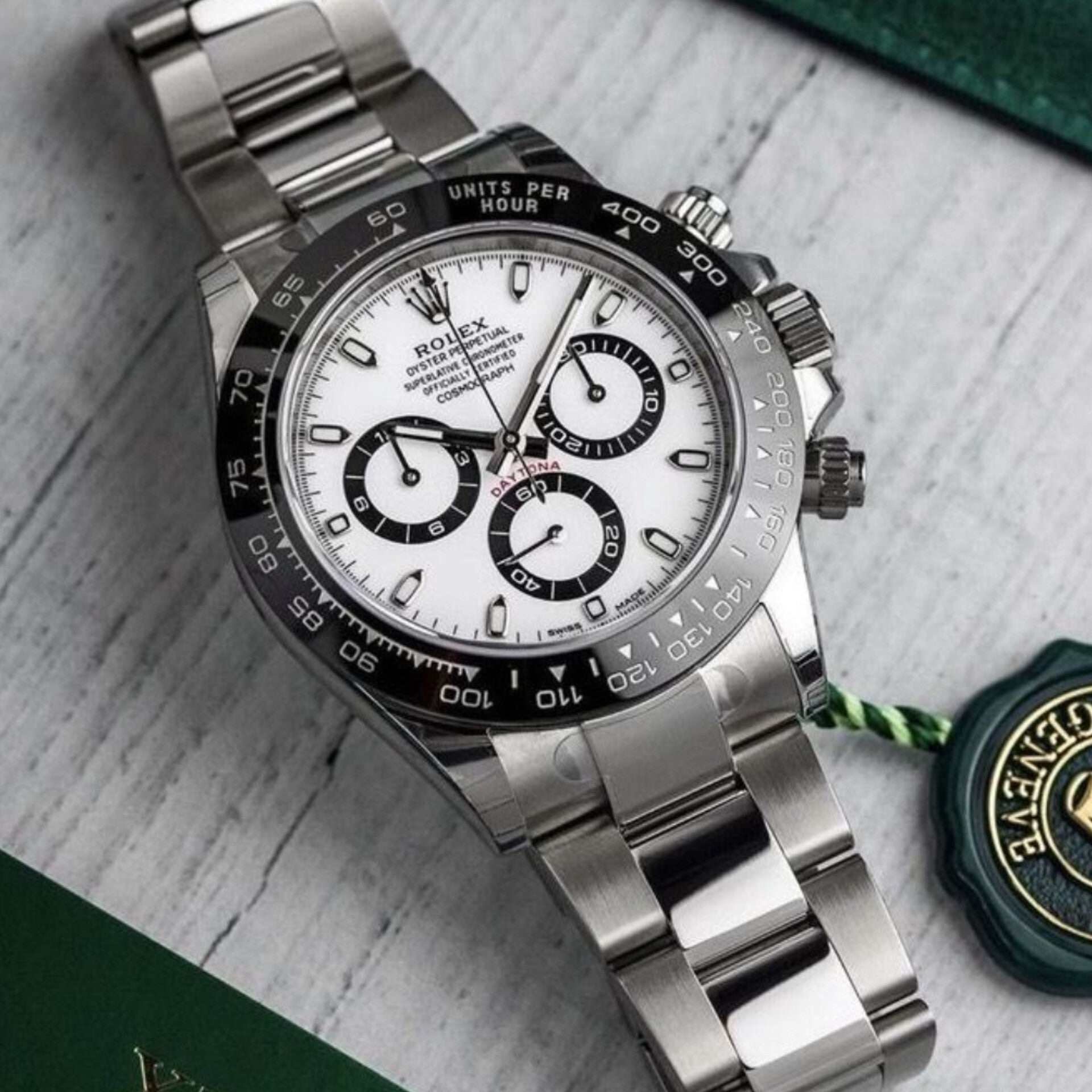 ROLEX DAYTONA SILVER BLACK (AUTOMATIC)