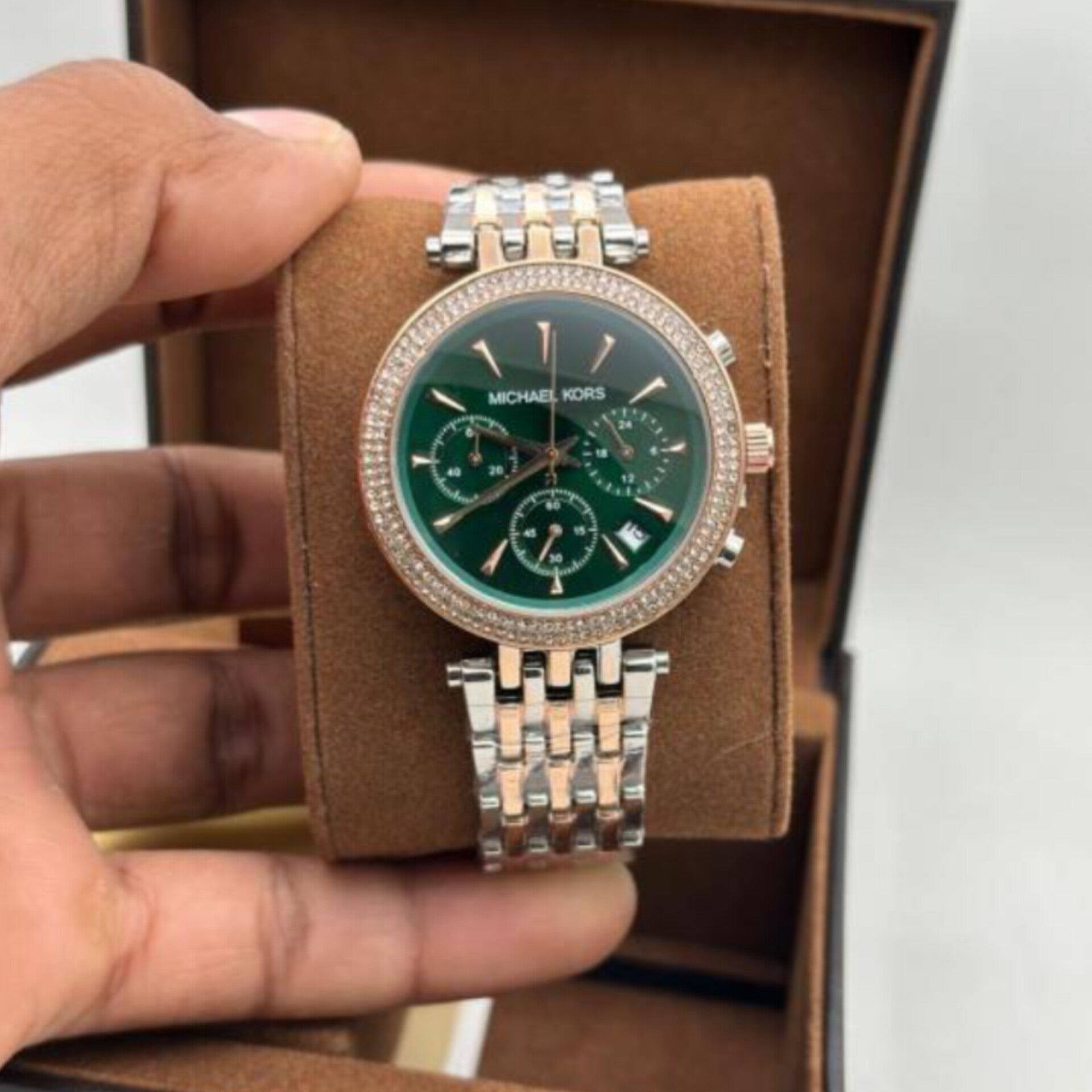 MICHAEL KORS DARCI CHRONOGRAPH (ROSEGOLD GREEN)