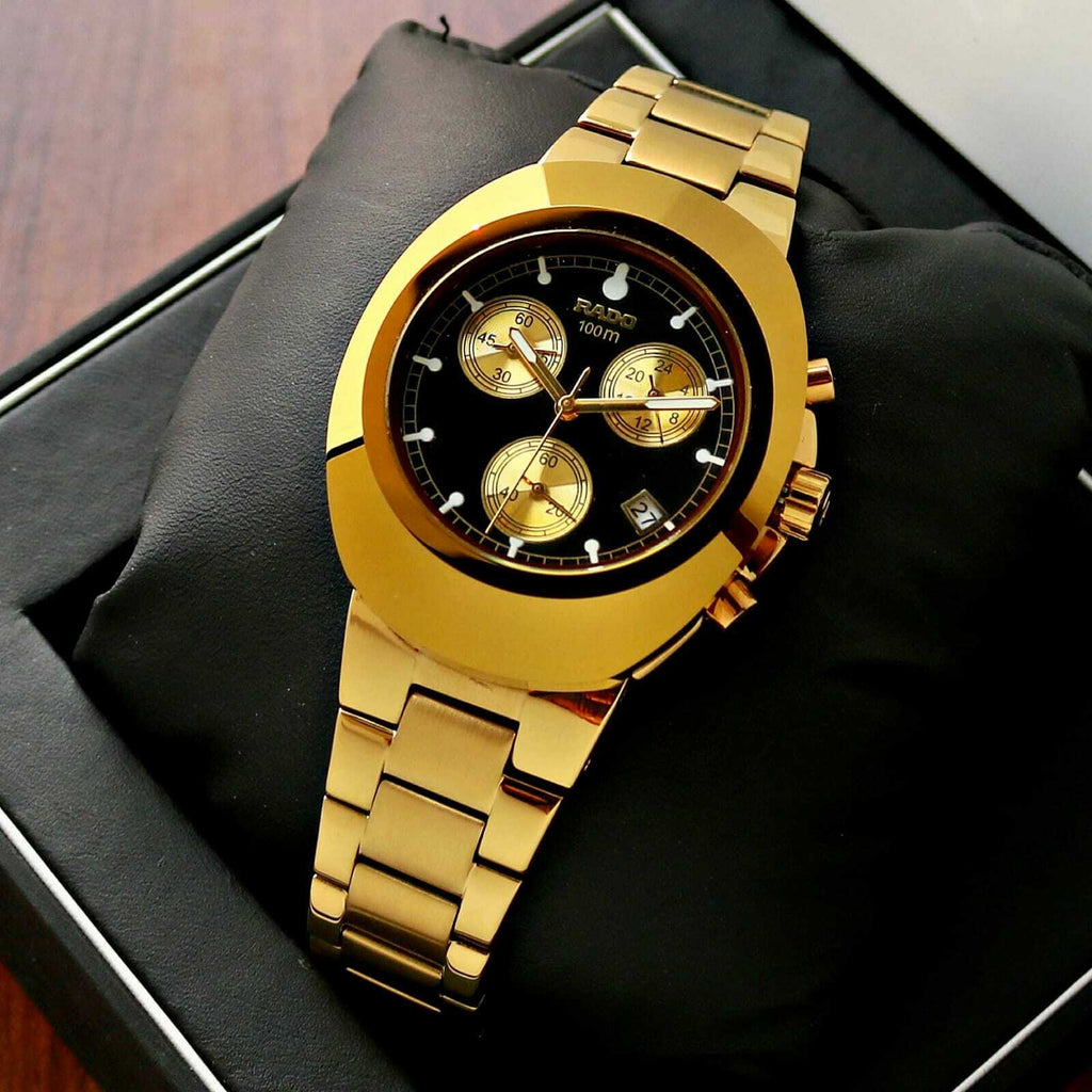 RADO DIASTAR CHRONOGRAPH GOLD BLACK (JAPAN OG MACHINE)