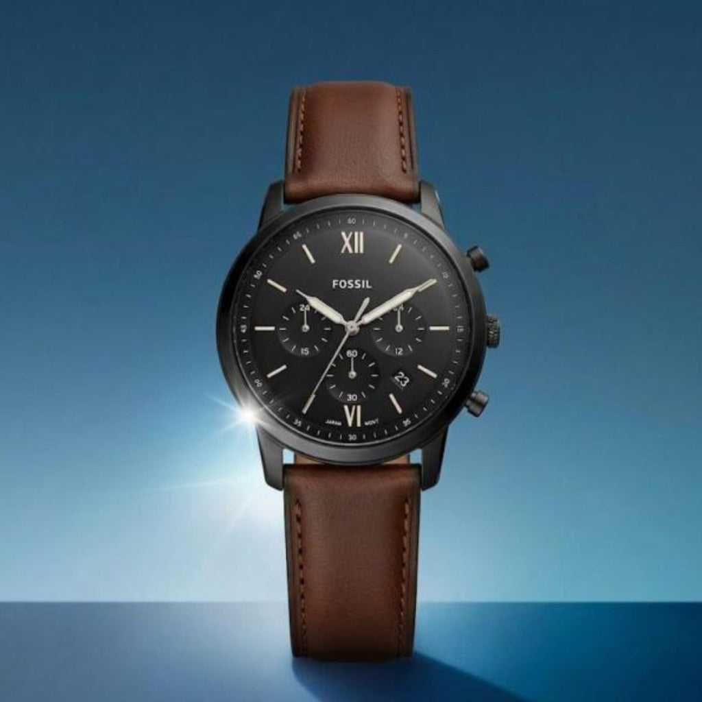 FOSSIL NEUTRA BLACK BROWN CHRONOGRAPH WATCH