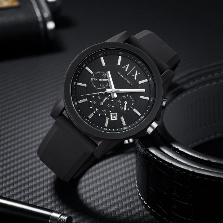 ARMANI EXCHANGE OUTERBANKS CHRONOGRAPH (BLACK SILVER)