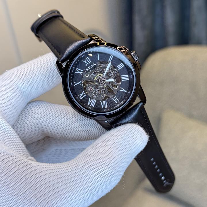 FOSSIL GRANT BLACK AUTOMATIC WATCH