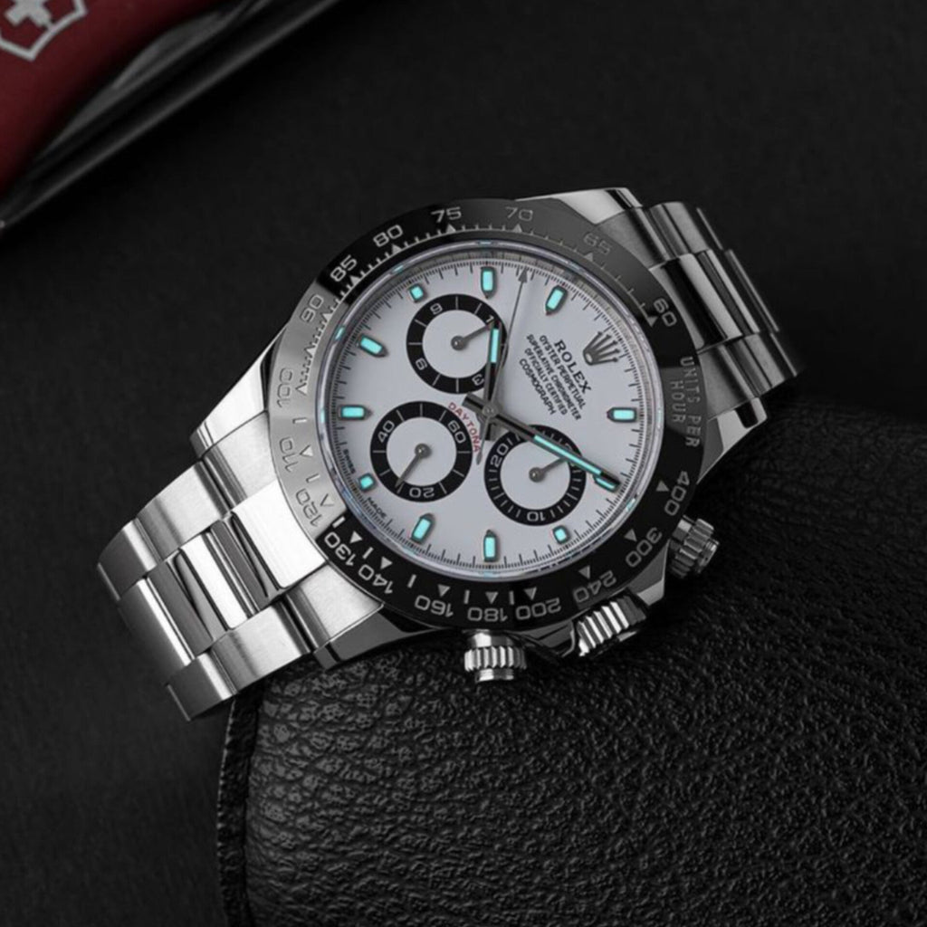ROLEX DAYTONA SILVER BLACK (AUTOMATIC)