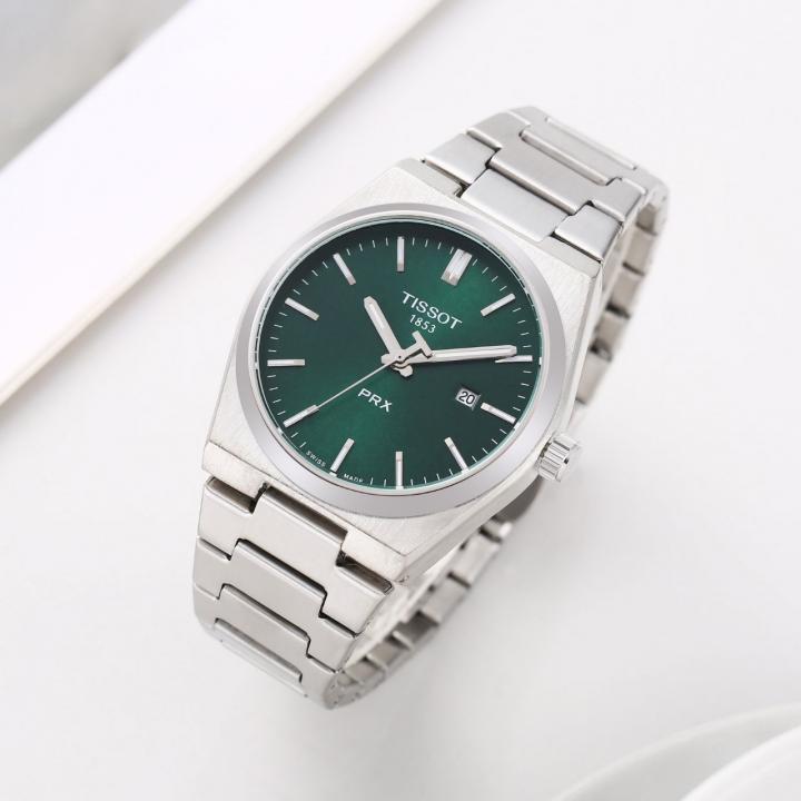 TISSOT PRX POWERMATIC WATCH (SILVER GREEN)