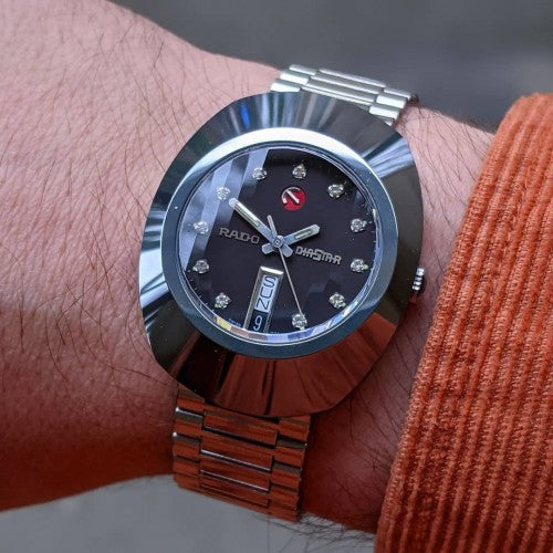 RADO DIASTAR DAY DATE SILVER BLACK (JAPAN OG MACHINE)