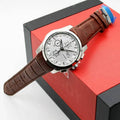 TISSOT 1853 CHRONOGRAPH LEATHER BELT (BLACK WHITE)
