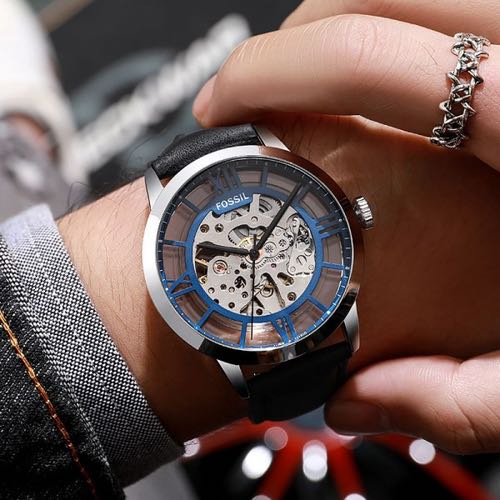 FOSSIL TOWNSMEN BLUE BLACK AUTOMATIC