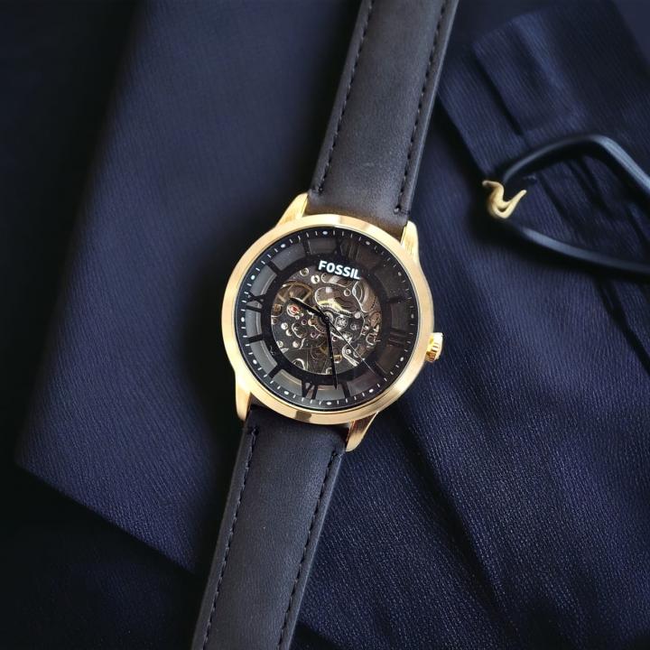 FOSSIL TOWNSMEN GOLD BLACK AUTOMATIC